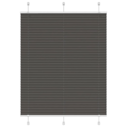 vidaXL kroku žalūzija melna 110x150 cm auduma platums 109,4 cm