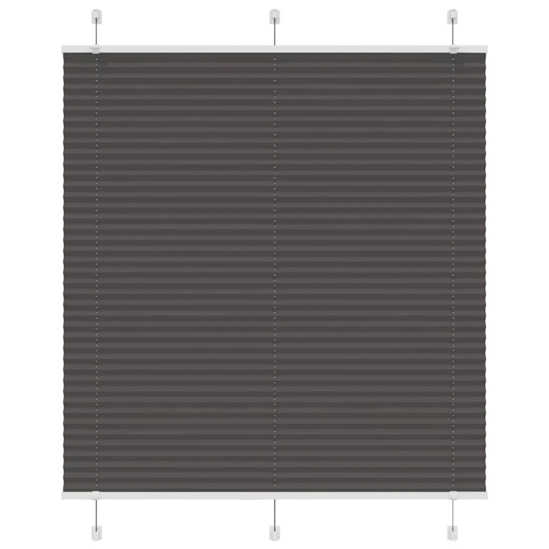 vidaXL kroku žalūzija melna 115x150 cm auduma platums 114,4 cm