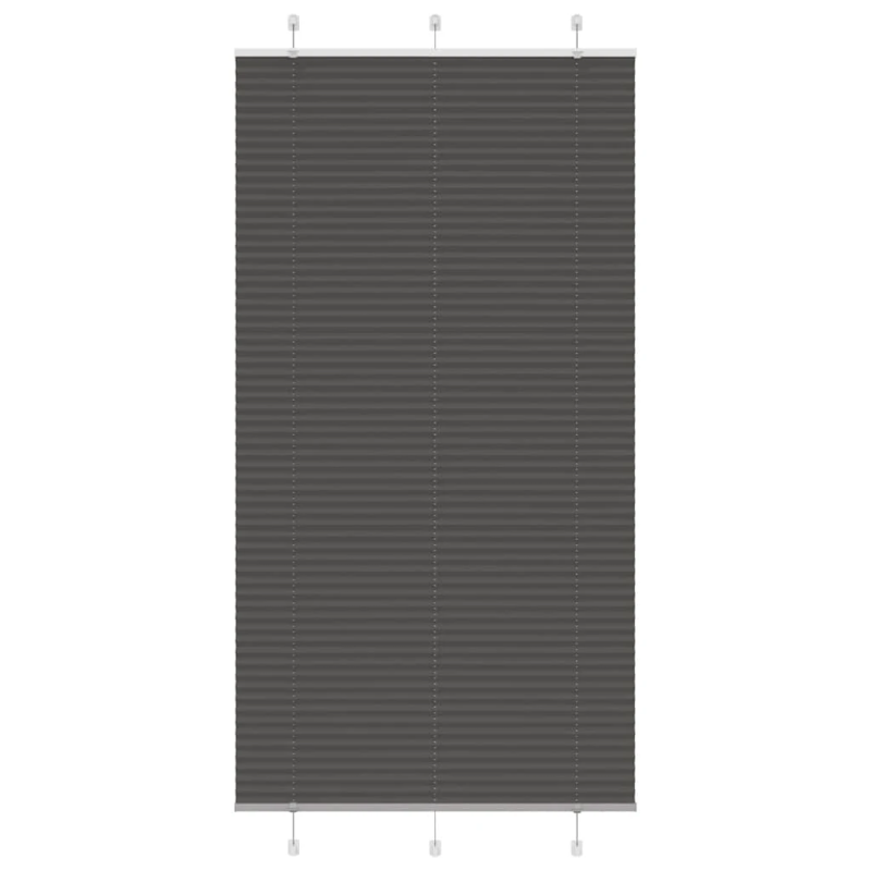 vidaXL kroku žalūzija melna 105x200 cm auduma platums 104,4 cm