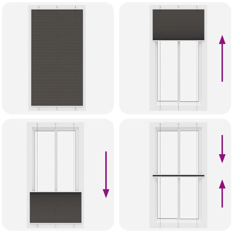 vidaXL kroku žalūzija melna 105x200 cm auduma platums 104,4 cm