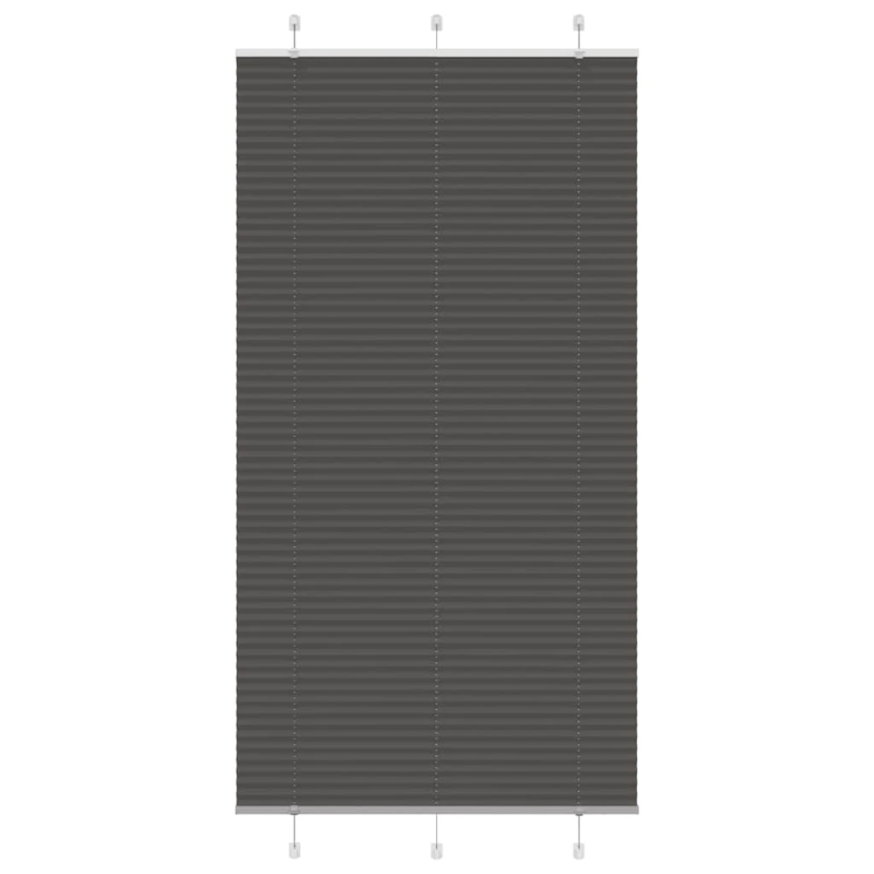 vidaXL kroku žalūzija melna 110x200 cm auduma platums 109,4 cm