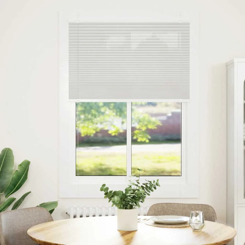 vidaXL kroku žalūzija gaiši pelēka 85x150 cm auduma platums 84,4 cm