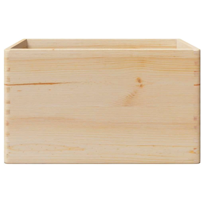 vidaXL koka kaste ar rokturiem, 40x30x23 cm, priedes masīvkoks