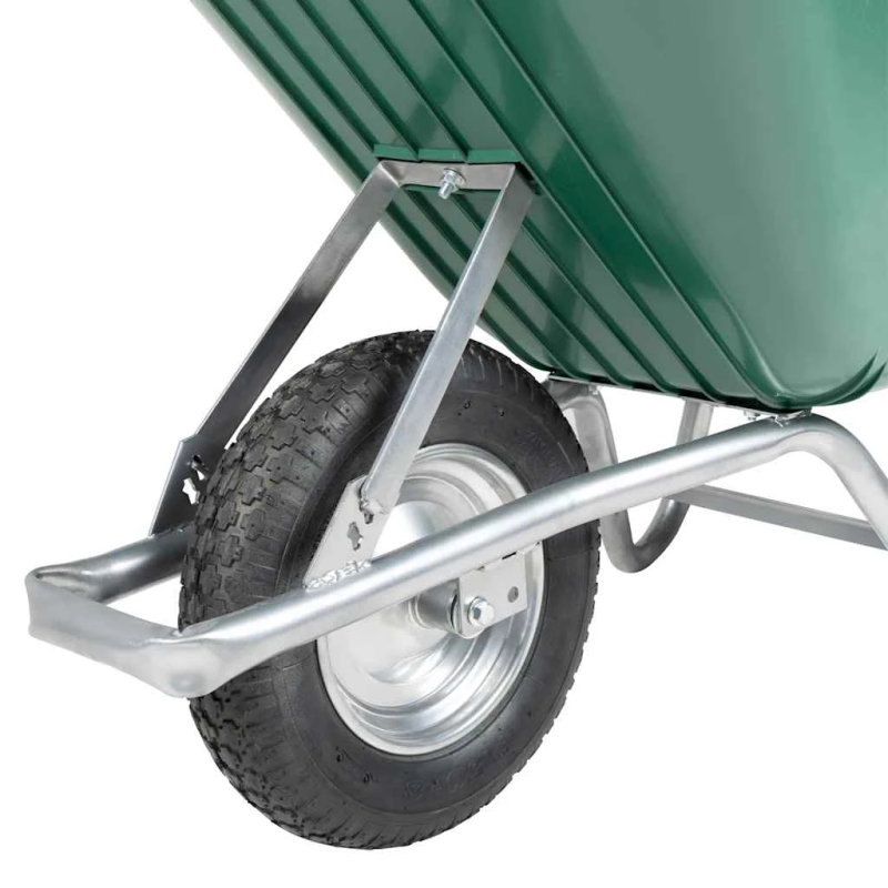 vidaXL Wheelbarrow Green 90 L 150 kg cinkots tērauds un plastmasa
