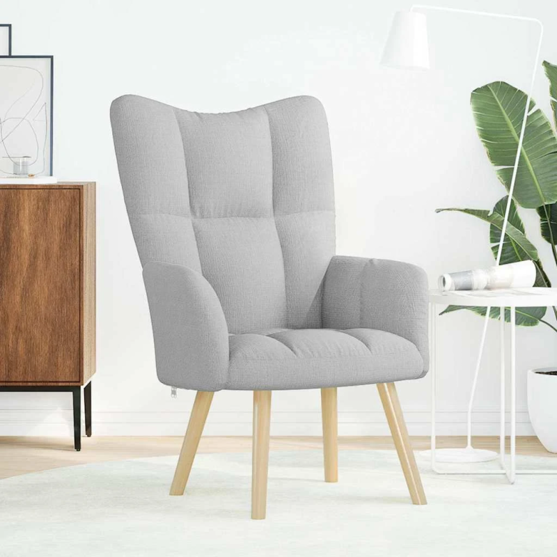 vidaXL Relaksējošais Krēsls Cloud Grey Fabric