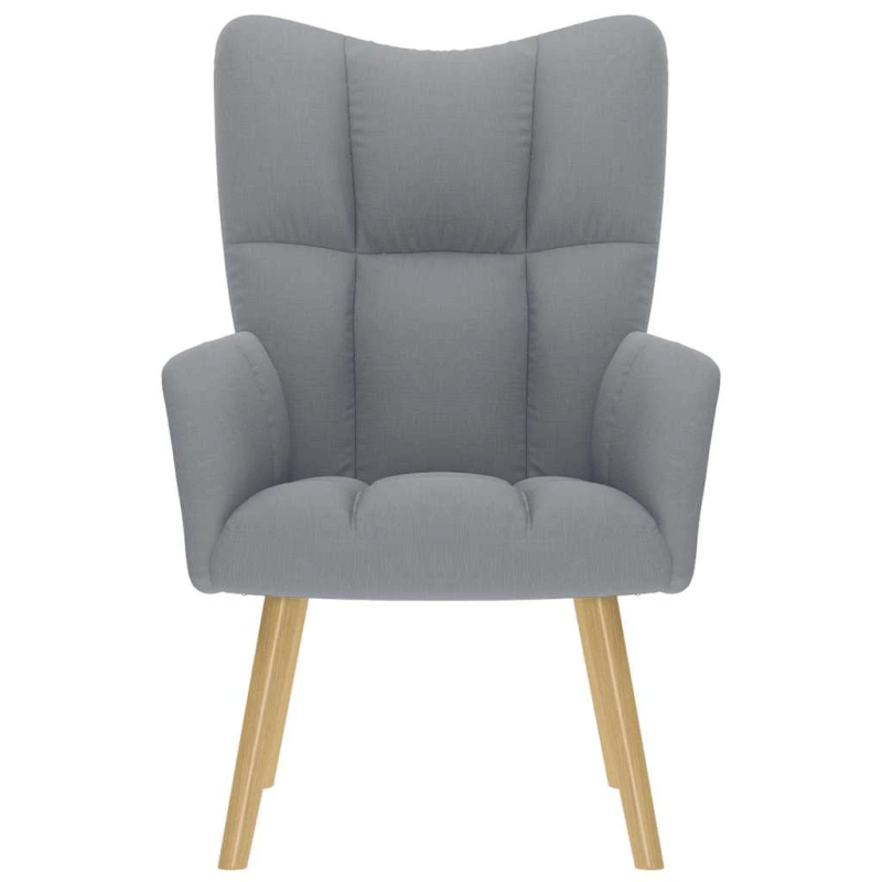 vidaXL atpūtas krēsls, gaiši pelēks audums