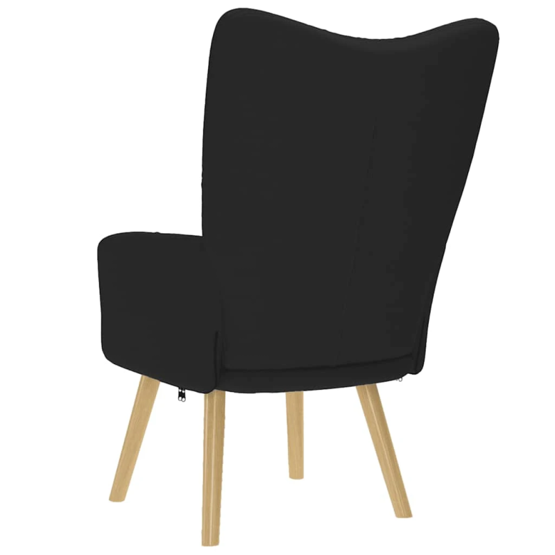 vidaXL atpūtas krēsls, melns audums