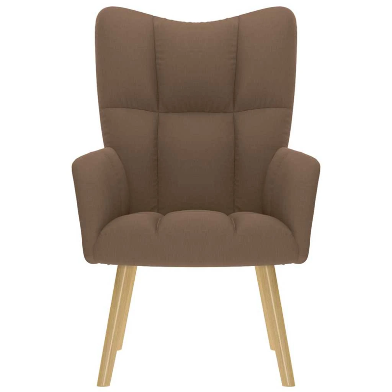 vidaXL atpūtas krēsls, brūns audums