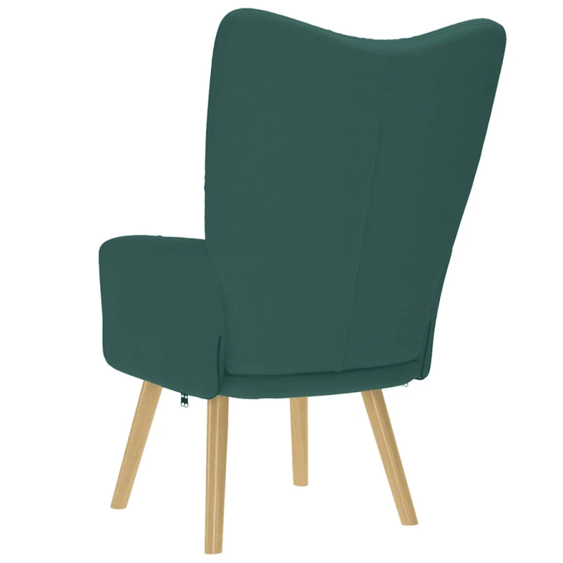 vidaXL atpūtas krēsls, tumši zaļš audums