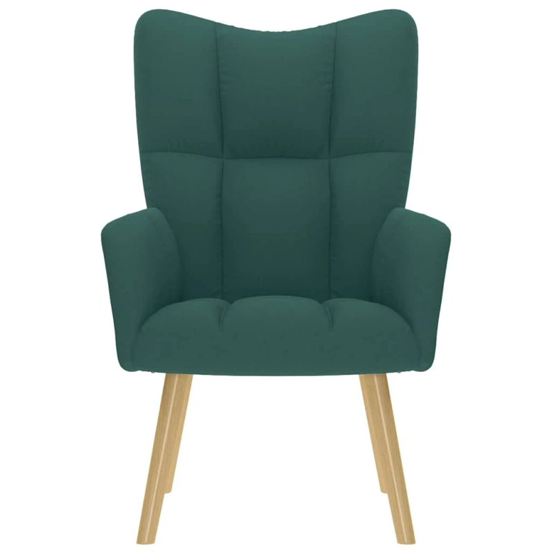 vidaXL atpūtas krēsls, tumši zaļš audums