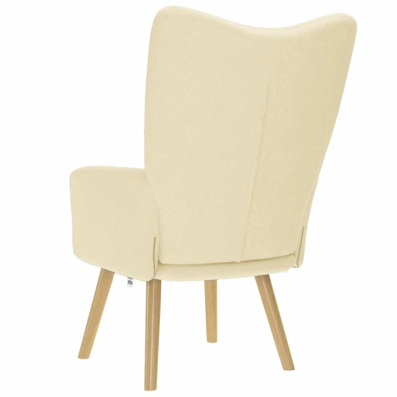 vidaXL atpūtas krēsls, krēmkrāsas audums