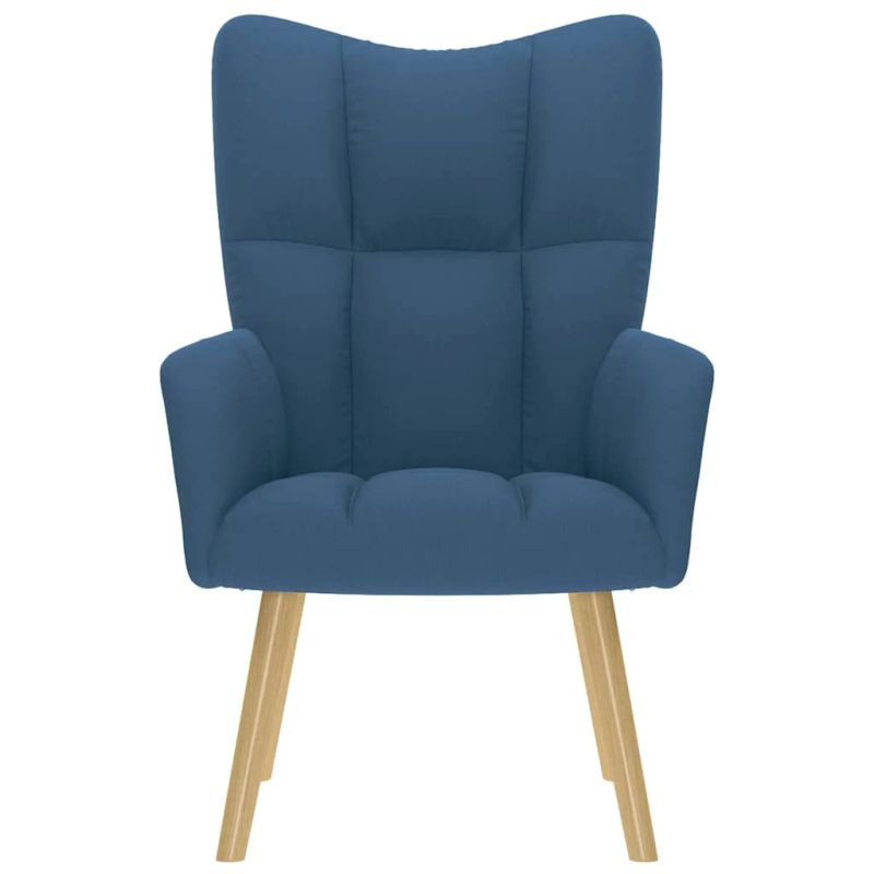 vidaXL atpūtas krēsls, zils audums