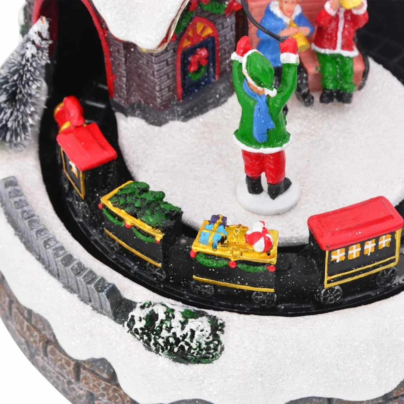 vidaXL Ziemassvētku Galda Dekors Daudzkrāsains 16 x 16 x 19 cm Sveķi