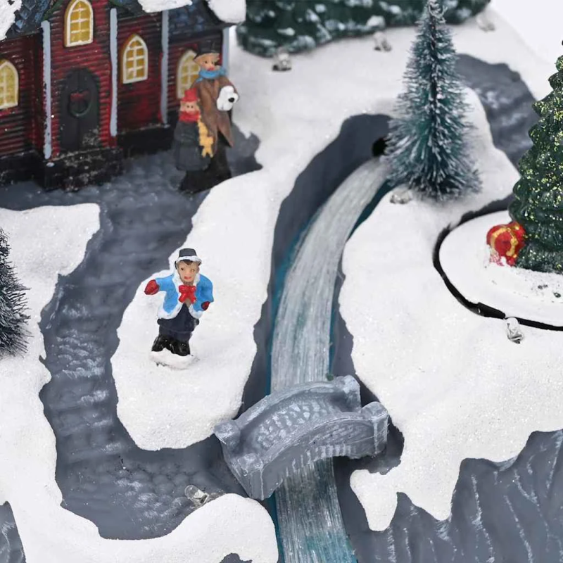 vidaXL Ziemassvētku ciemata rotājums Daudzkrāsains 20,5 x 17 x 21 cm