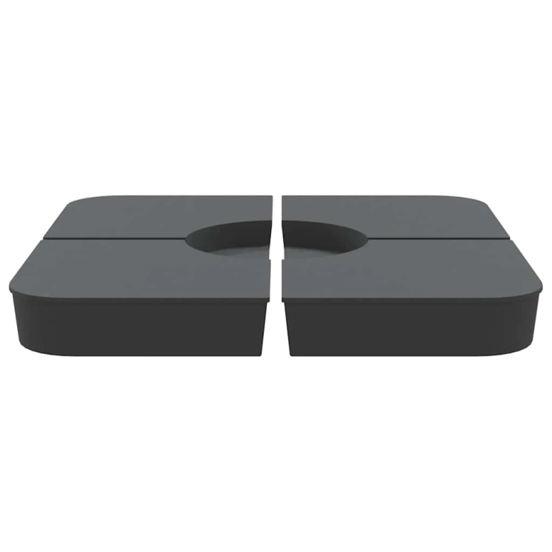 vidaXL 4 gab. saulessarga bāzes komplekts krustveida 100 kg PP