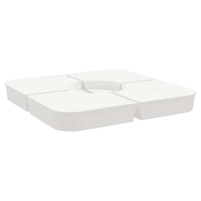 vidaXL 4 gab. saulessarga bāzes komplekts krustveida 100 kg PP