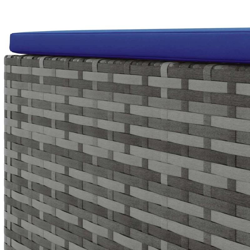 vidaXL 6-daļīgs dārza atpūtas mēbeļu komplekts, pelēka PE rotangpalma