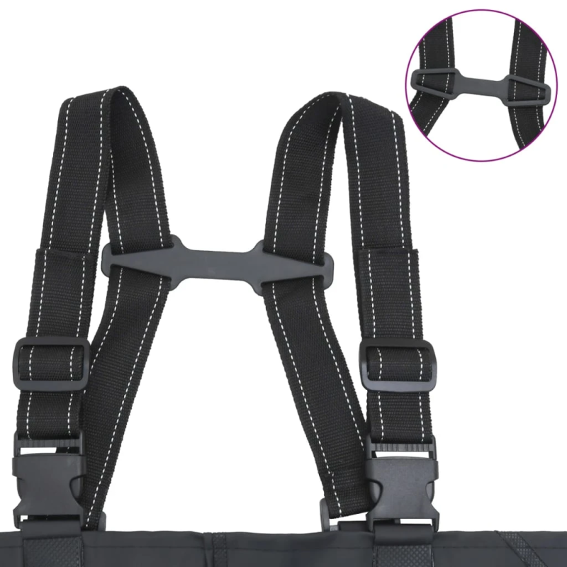 vidaXL bridējputni ar zābakiem un jostu, melna 39. izmērs