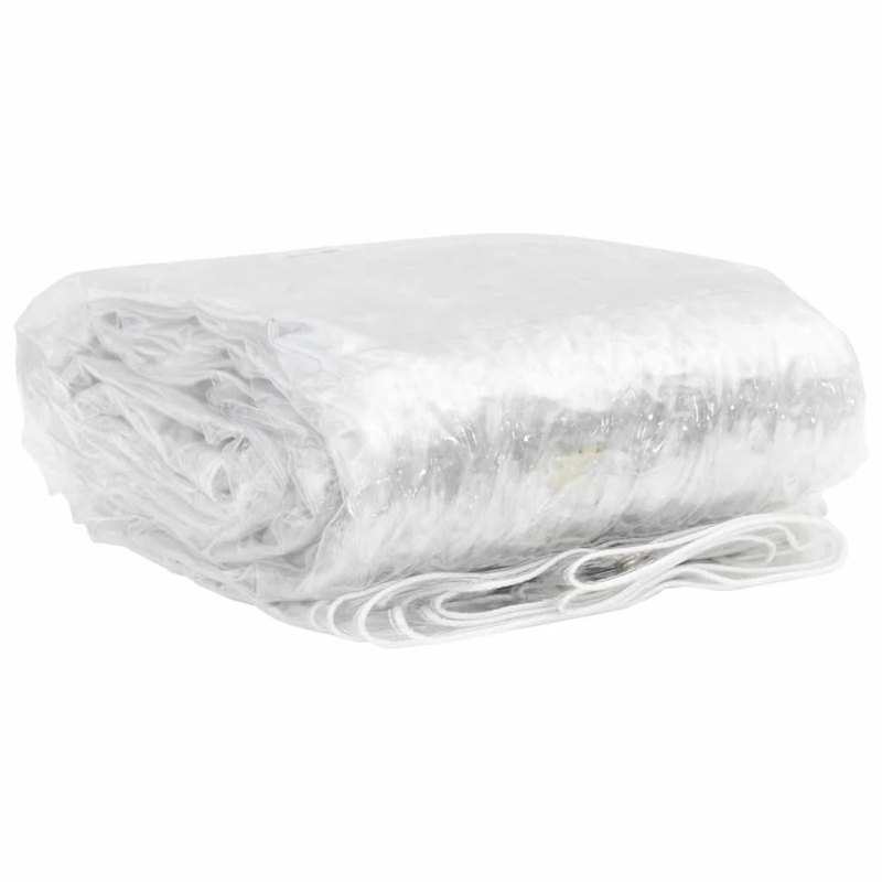 vidaXL Caurspīdīgs brezents ar cilpām 1x12 m PVC