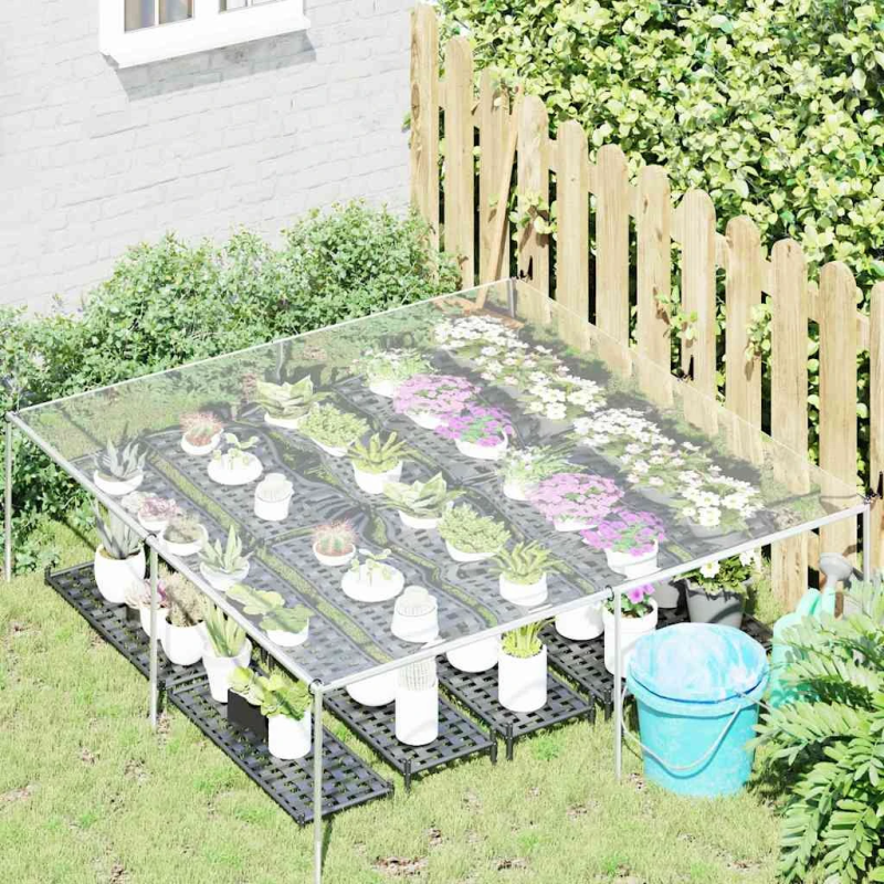 vidaXL caurspīdīgs brezents ar cilpiņām, 2x2 m, PVC