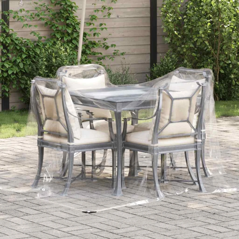 vidaXL Caurspīdīgs brezents ar cilpām 2x3 m PVC