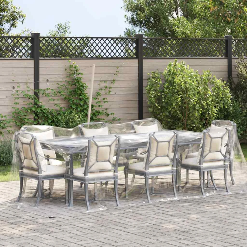 vidaXL Caurspīdīgs brezents ar cilpām 2x4 m PVC