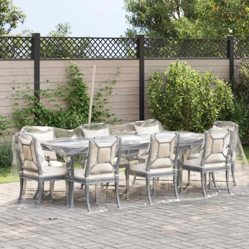 vidaXL Caurspīdīgs brezents ar cilpām 2x6 m PVC