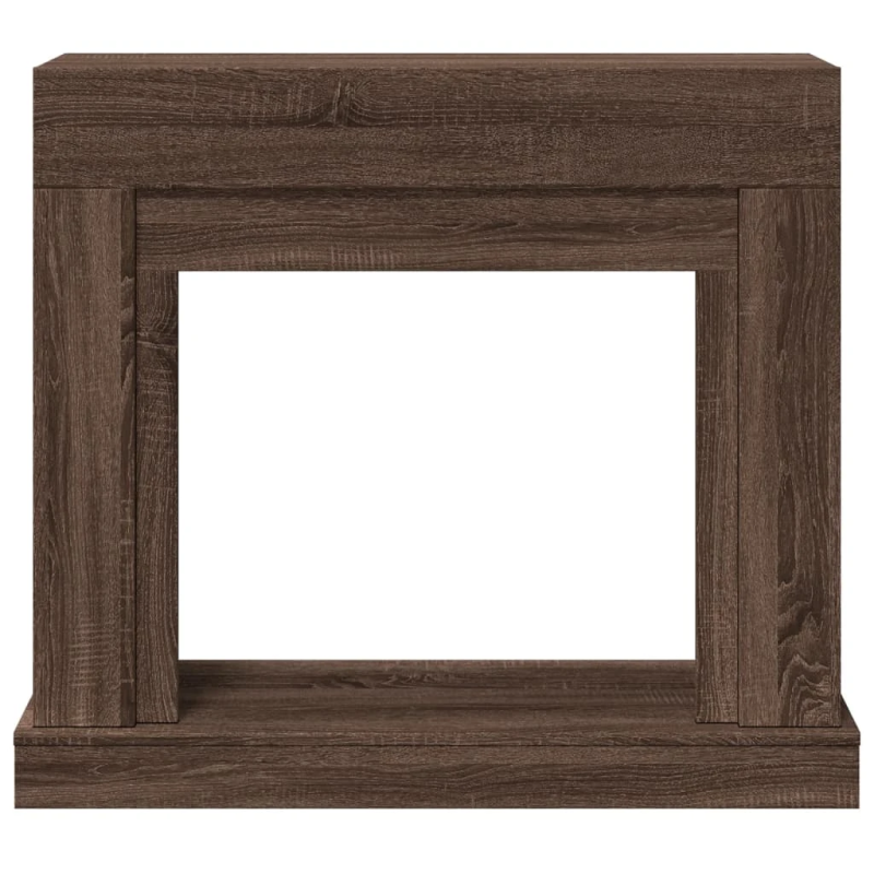 vidaXL kamīna apmale, brūna ozola, 100x30x87,5 cm, konstruēts koks