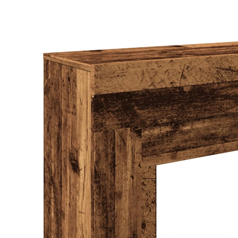 vidaXL kamīna apmale, koka krāsā, 100x30x87,5 cm, konstruēts koks