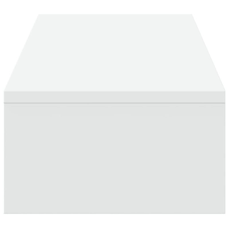 vidaXL monitora statīvs ar atvilktnēm, balts, 100x27x15 cm, inženierkoks