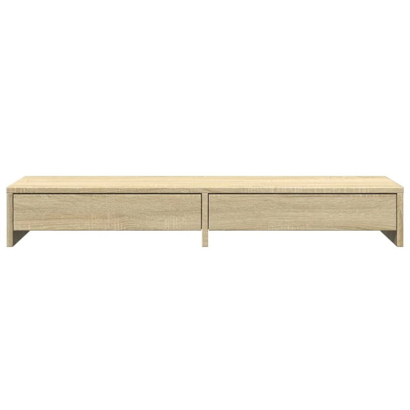 vidaXL monitora statīvs ar atvilktnēm, sonoma ozols, 100x27x15 cm, inženierkoks