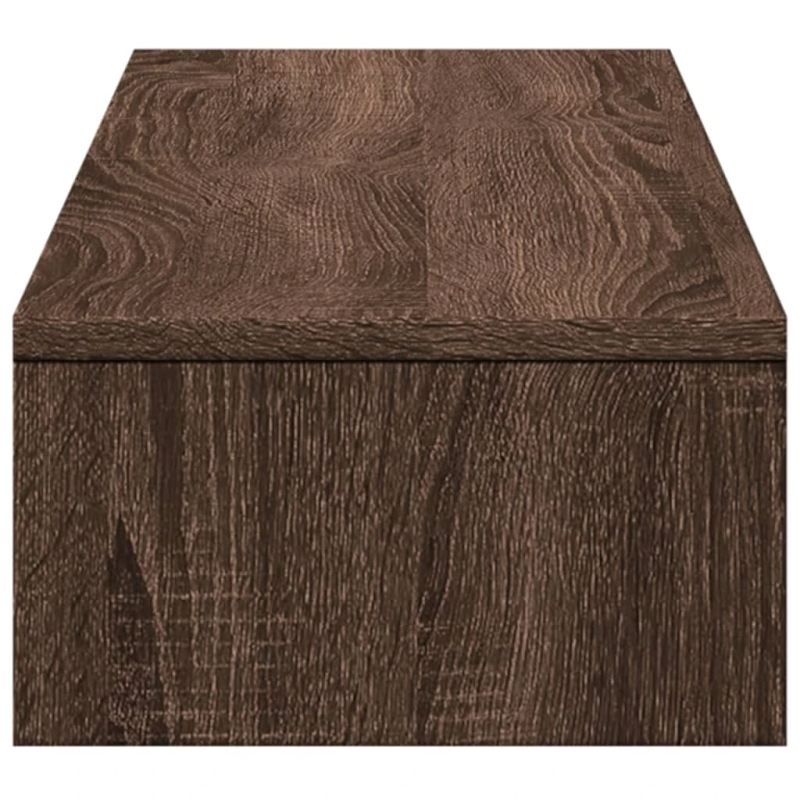 vidaXL monitora statīvs ar atvilktnēm, brūna ozola, 100x27x15 cm