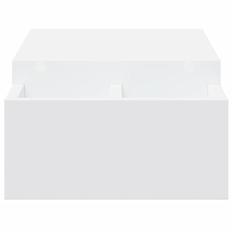 vidaXL monitora paliktnis ar plauktu, balts, 70x27x15 cm