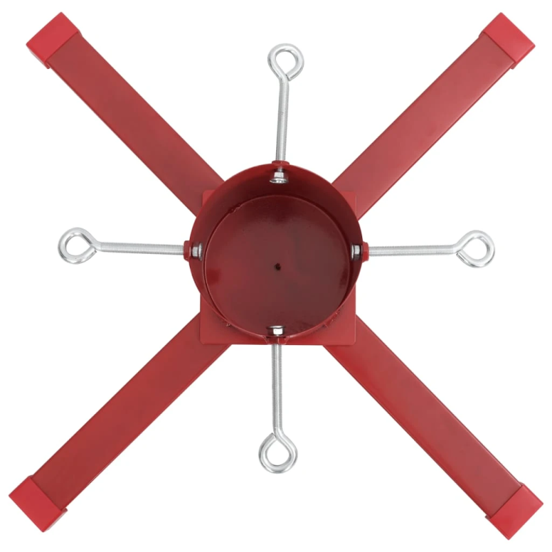 vidaXL Ziemassvētku egles statīvs, sarkans, 61x61x15,5 cm