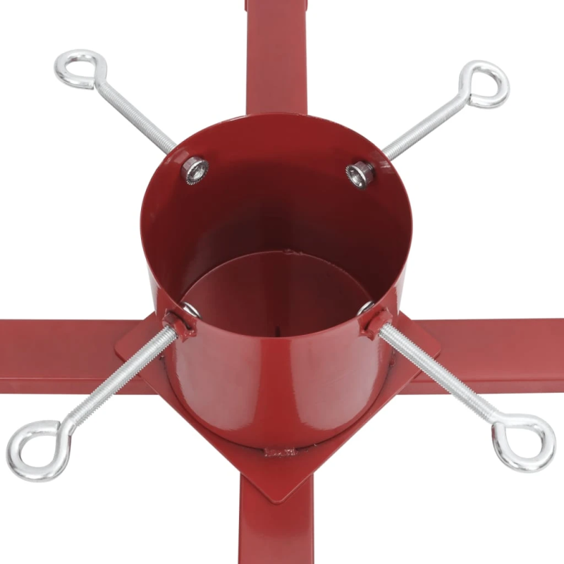 vidaXL Ziemassvētku egles statīvs, sarkans, 61x61x15,5 cm