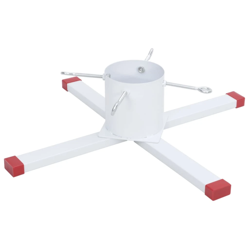 vidaXL Ziemassvētku egles statīvs, balts, 61x61x15,5 cm