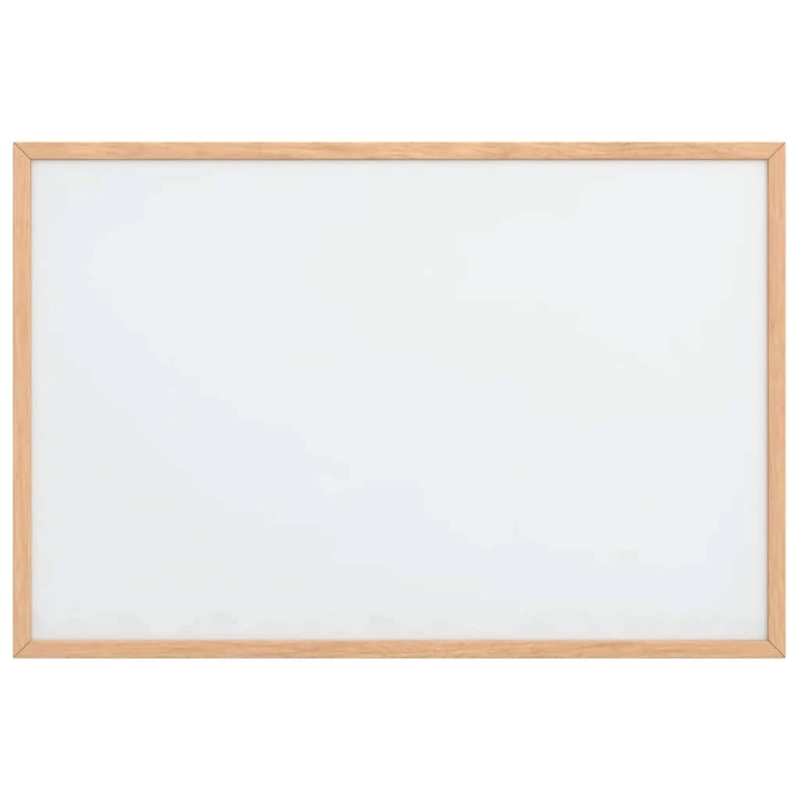 vidaXL magnētiskā baltā tāfele ar masīvkoka rāmi, 60x40 cm