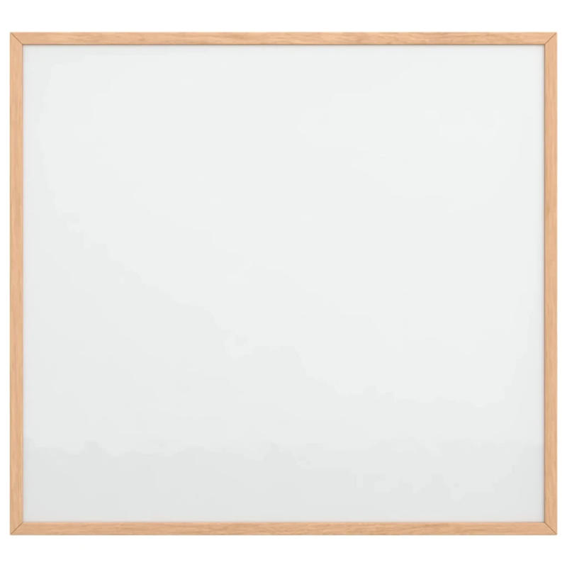 vidaXL magnētiskā baltā tāfele ar masīvkoka rāmi, 60x55 cm