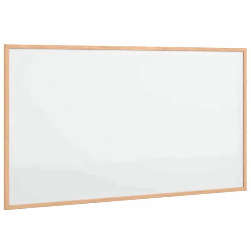 vidaXL magnētiskā baltā tāfele ar masīvkoka rāmi, 100x55 cm