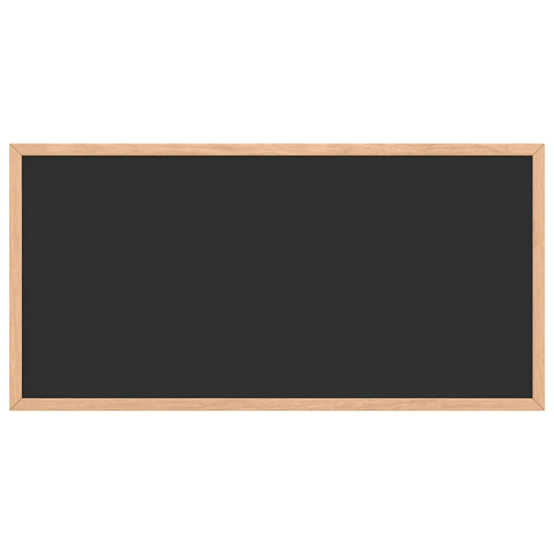 vidaXL tāfele ar masīvkoka rāmi, melna, 60x30 cm