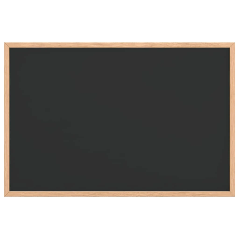 vidaXL tāfele ar masīvkoka rāmi, melna, 60x40 cm