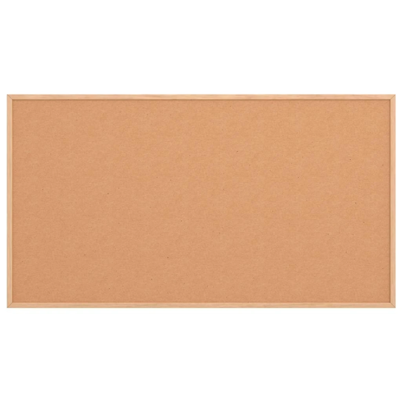 vidaXL korķa dēlis ar masīvkoka rāmi, 100x55 cm