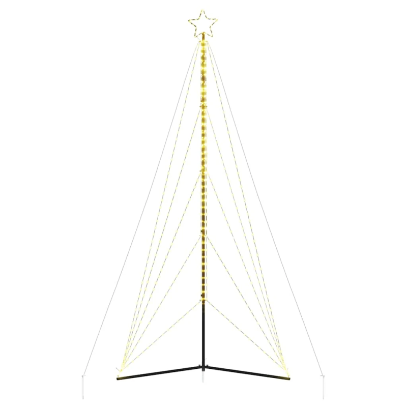 vidaXL LED Ziemassvētku eglīte 615 LED Silti Balta 404,5 cm