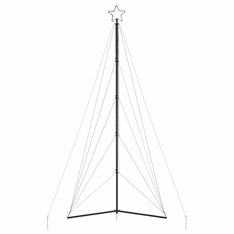 vidaXL LED Ziemassvētku eglīte 615 LED Auksti Balts 404,5 cm