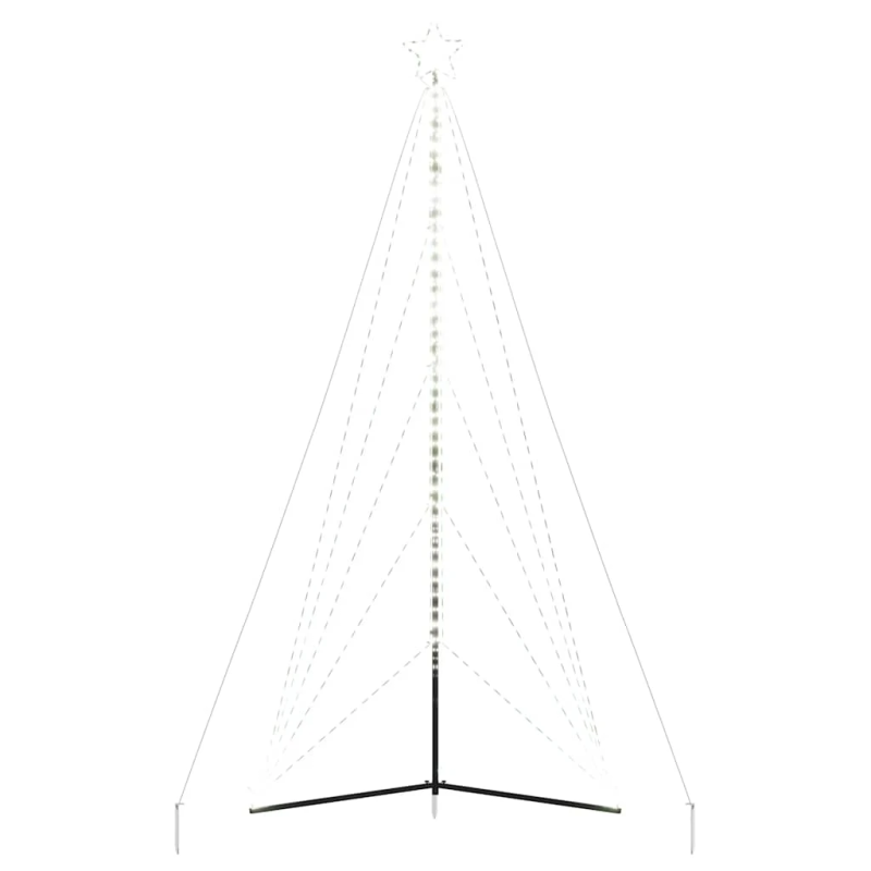 vidaXL LED Ziemassvētku eglīte 615 LED Auksti Balts 404,5 cm