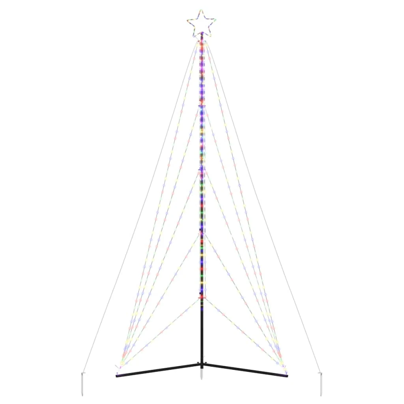 vidaXL LED Ziemassvētku eglīte 615 LED Krāsains 404,5 cm