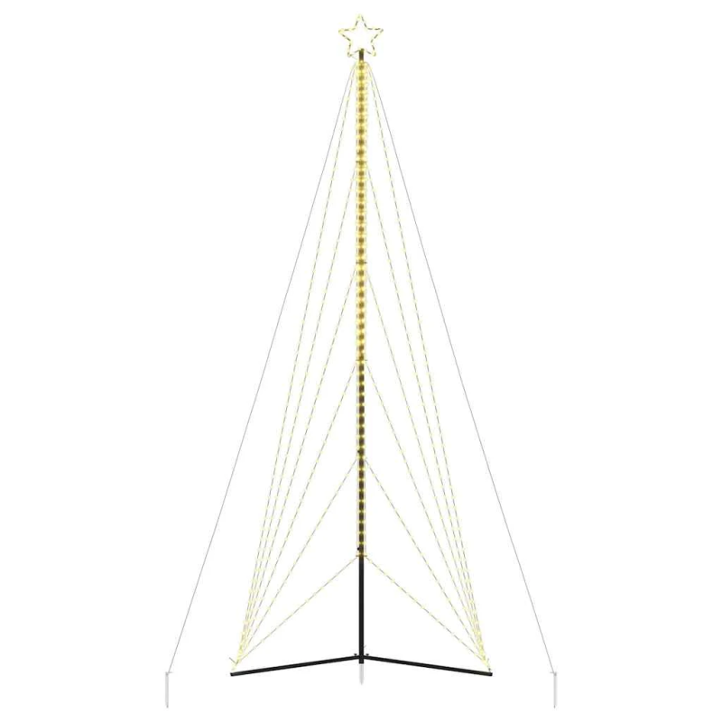 vidaXL LED Ziemassvētku eglīte 861 LED Silti Balta 478 cm
