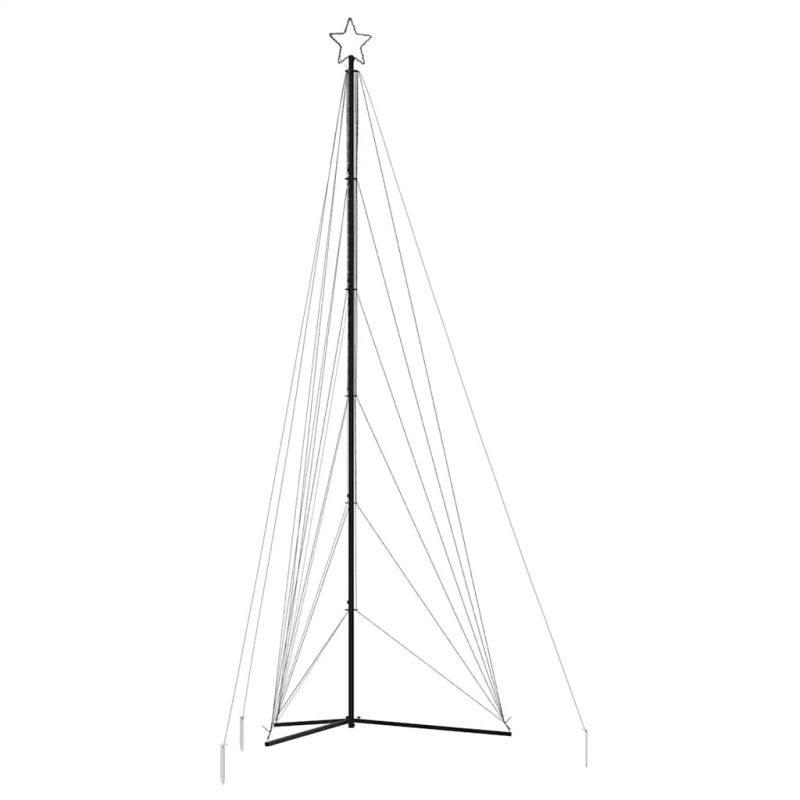 vidaXL LED Ziemassvētku eglīte 861 LED Silti Balta 478 cm