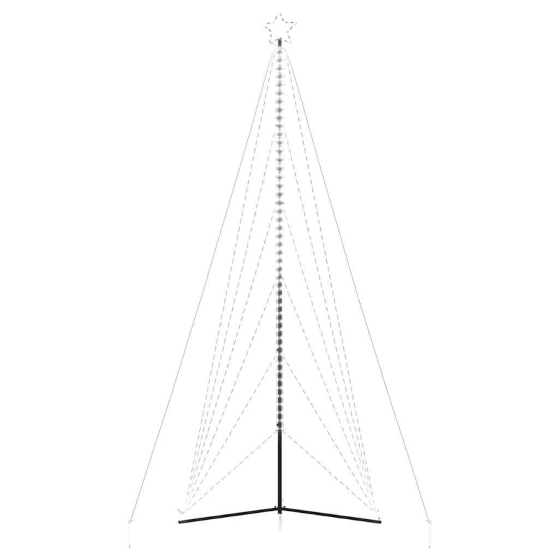 vidaXL LED Ziemassvētku eglīte 861 LED Auksti Balts 478 cm