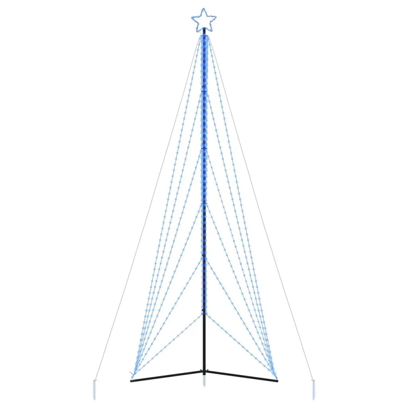 vidaXL LED Ziemassvētku eglīte 861 LED Zila 478 cm